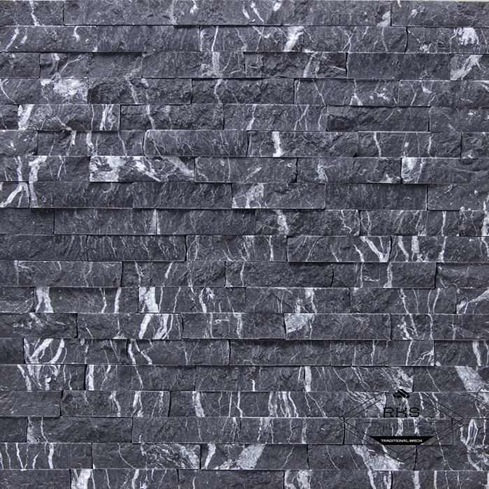 Фасадный камень Полоса - Мрамор Чёрный в Липецке